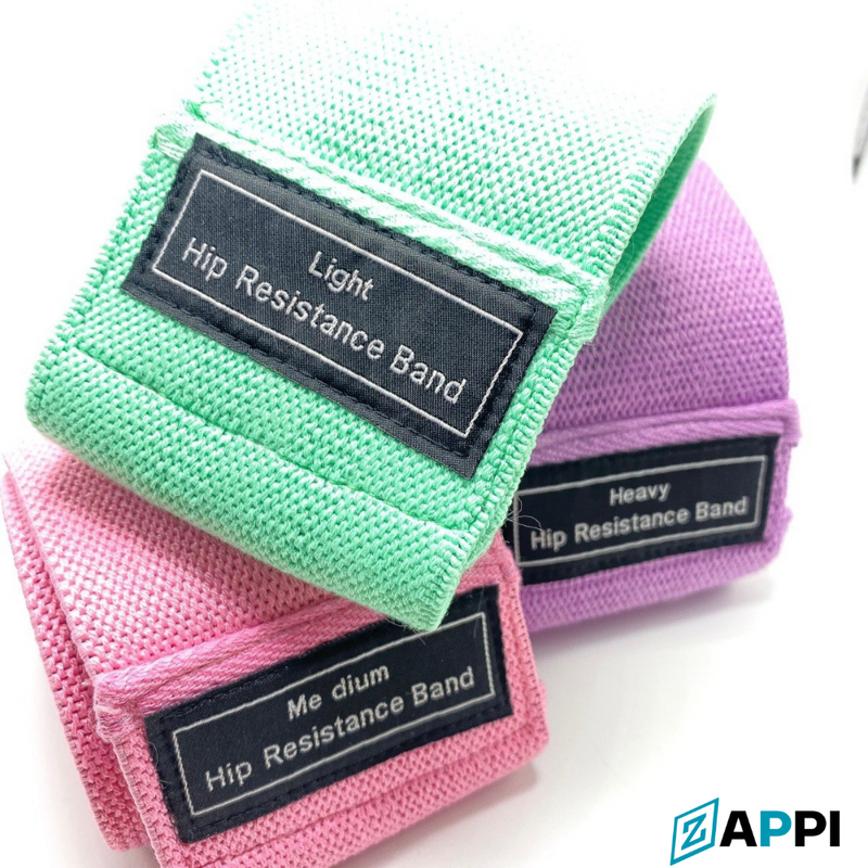 Kit 3 Faixas Elásticas Tecido Mini Band Zappi - Transforme Seu Treino em Casa!